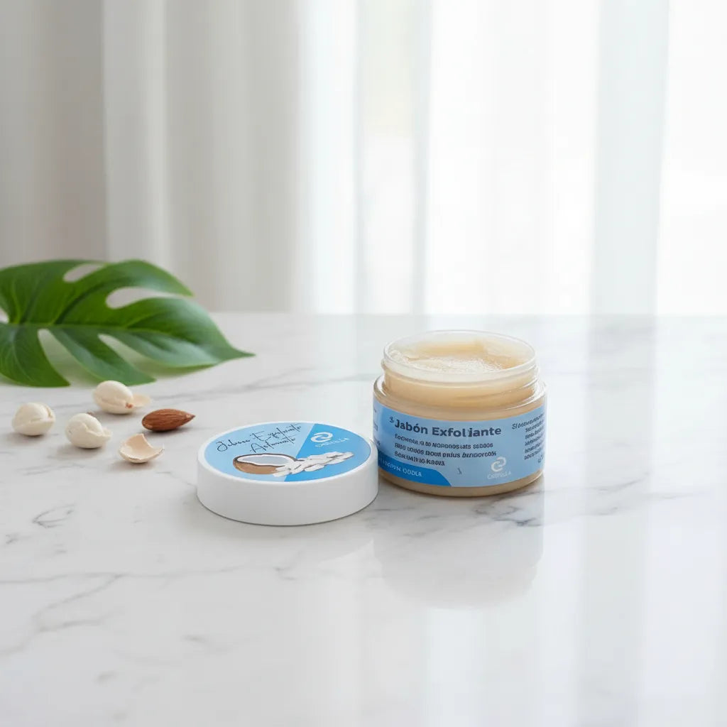 Jabón exfoliante aclarante