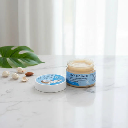 Jabón exfoliante aclarante