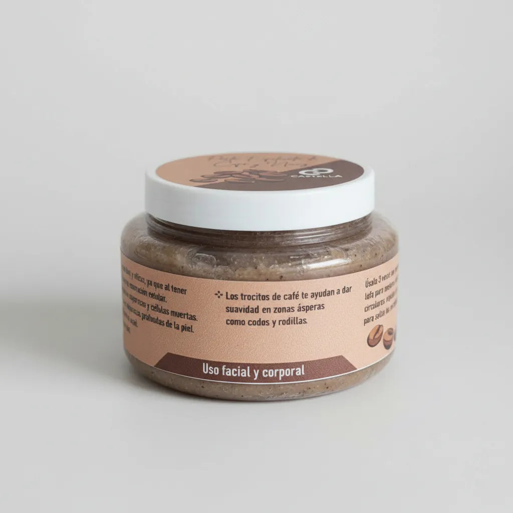 Pasta exfoliante de café y nuez