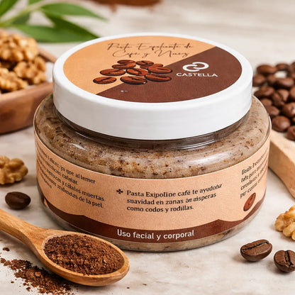 Pasta exfoliante de café y nuez